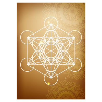 Poster plastifié - Métatron mandala doré