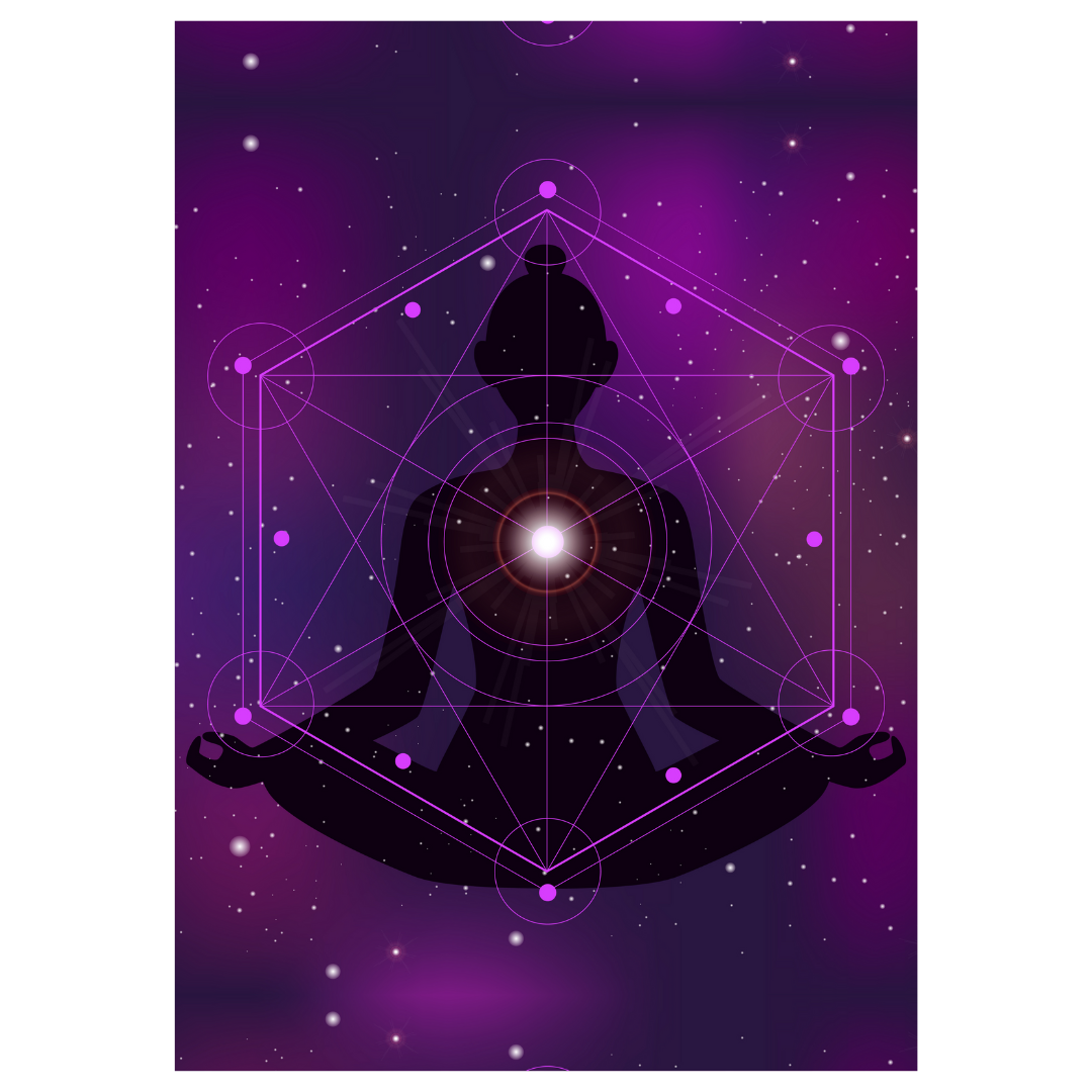 Poster plastifié - Méditation violet
