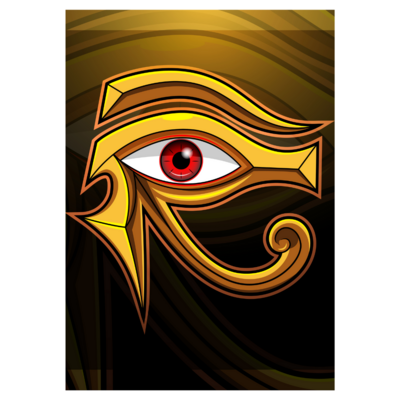 Poster plastifié - Oeil d&#39;horus rouge