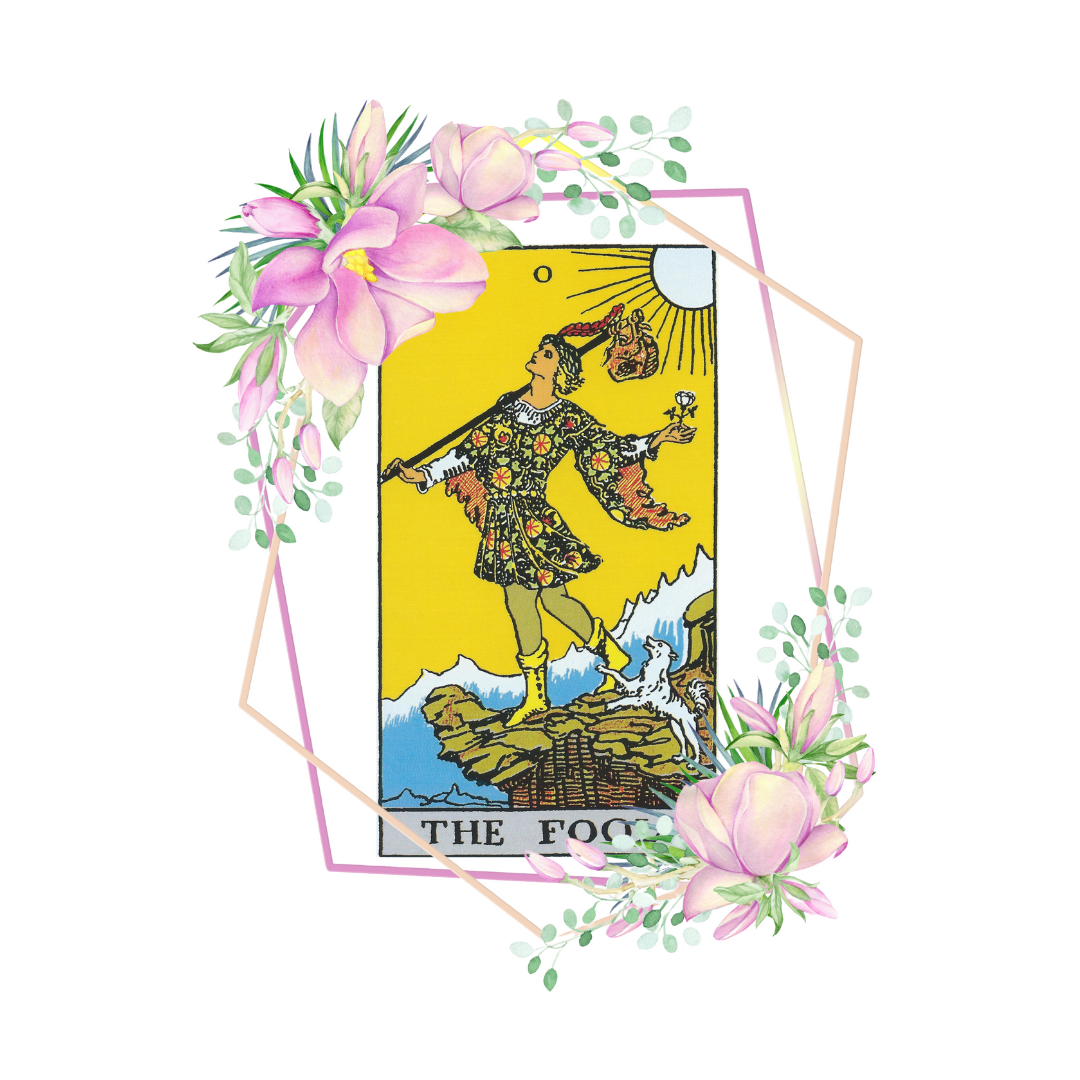 Poster plastifié - Le Fou &amp; fleurs