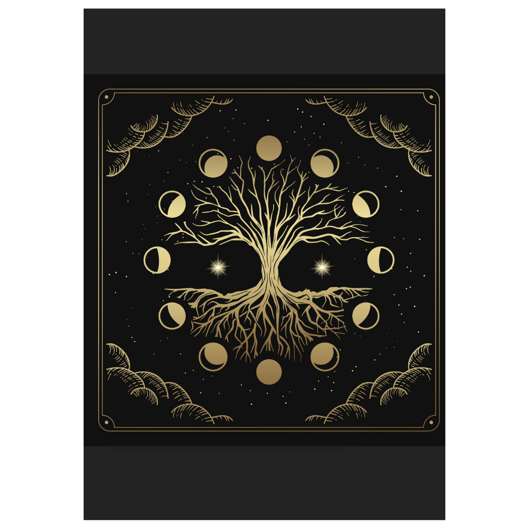 Poster plastifié - Arbre cycle lunaire