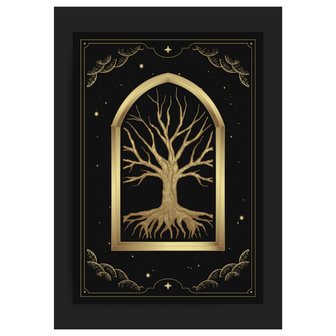 Poster plastifié - arbre fenêtre céleste