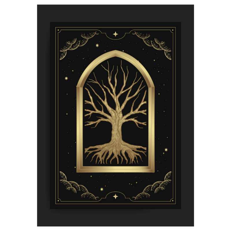 Poster plastifié - arbre fenêtre céleste
