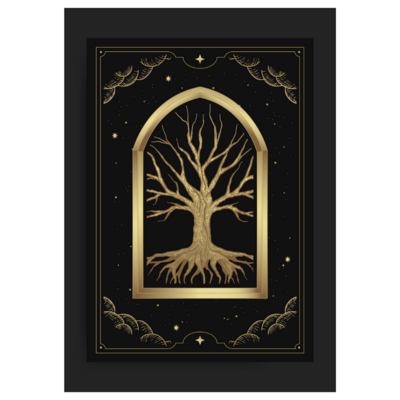 Poster plastifié - arbre fenêtre céleste