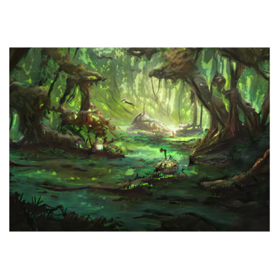 Poster plastifié - forêt magique