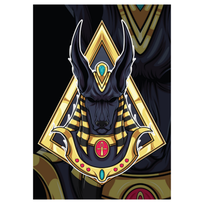 Poster plastifié - Anubis cartoon