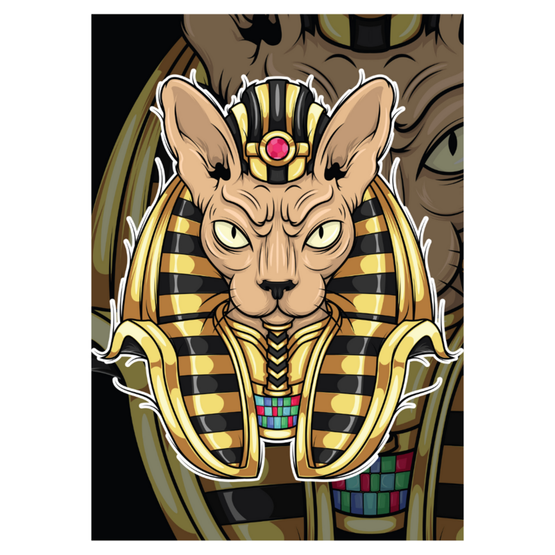 Poster plastifié - Bastet cartoon