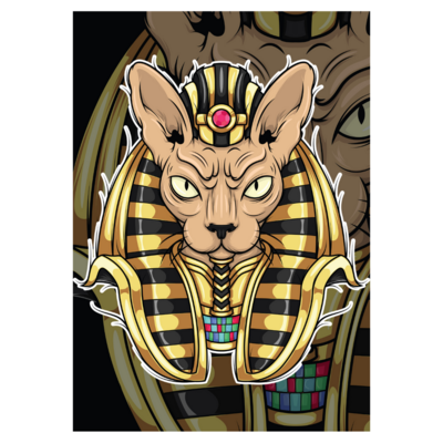 Poster plastifié - Bastet cartoon