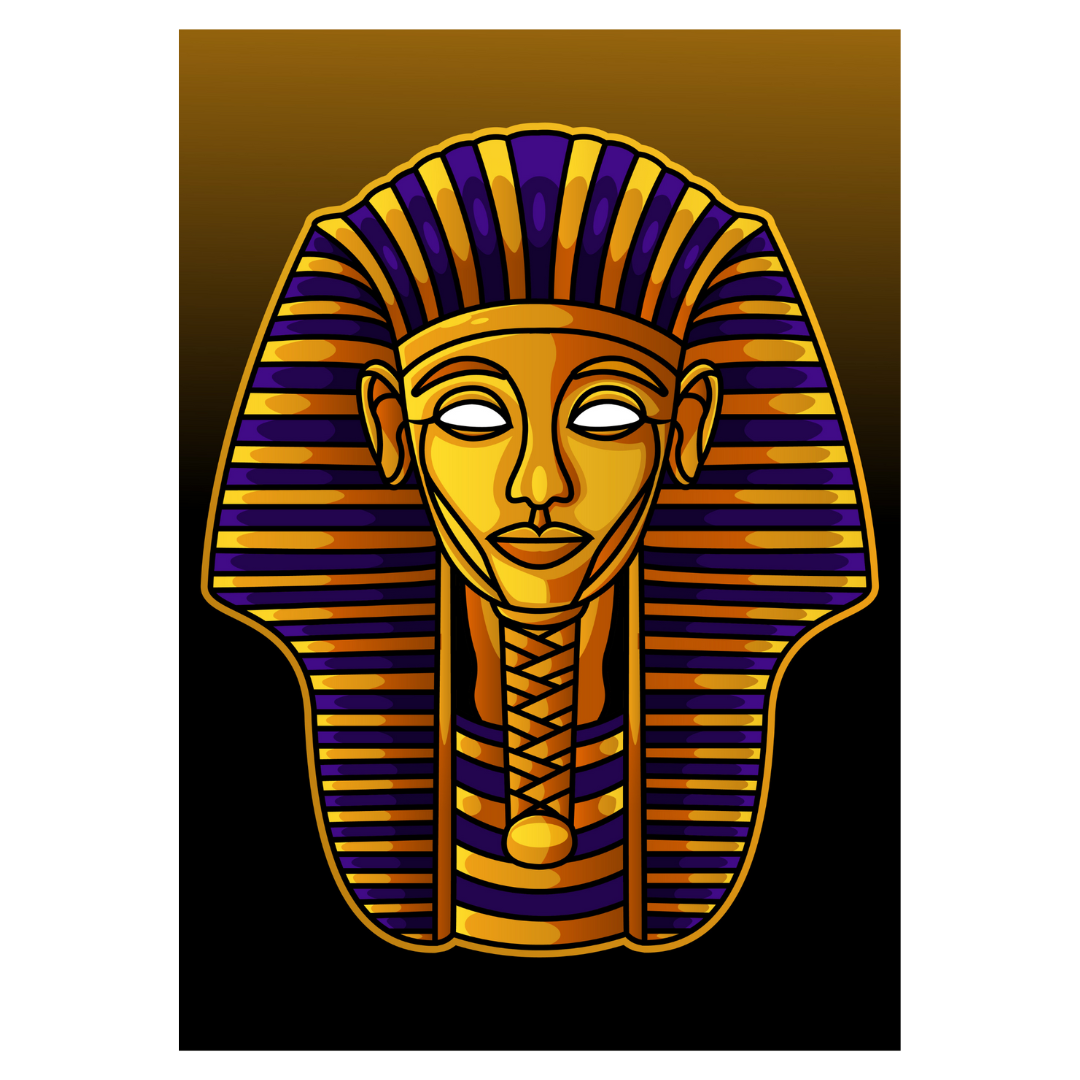 Poster plastifié - Toutankhamon cartoon