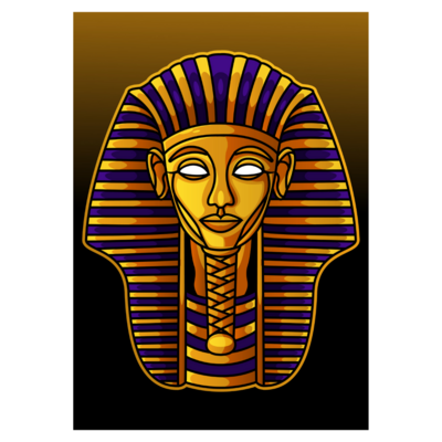 Poster plastifié - Toutankhamon cartoon