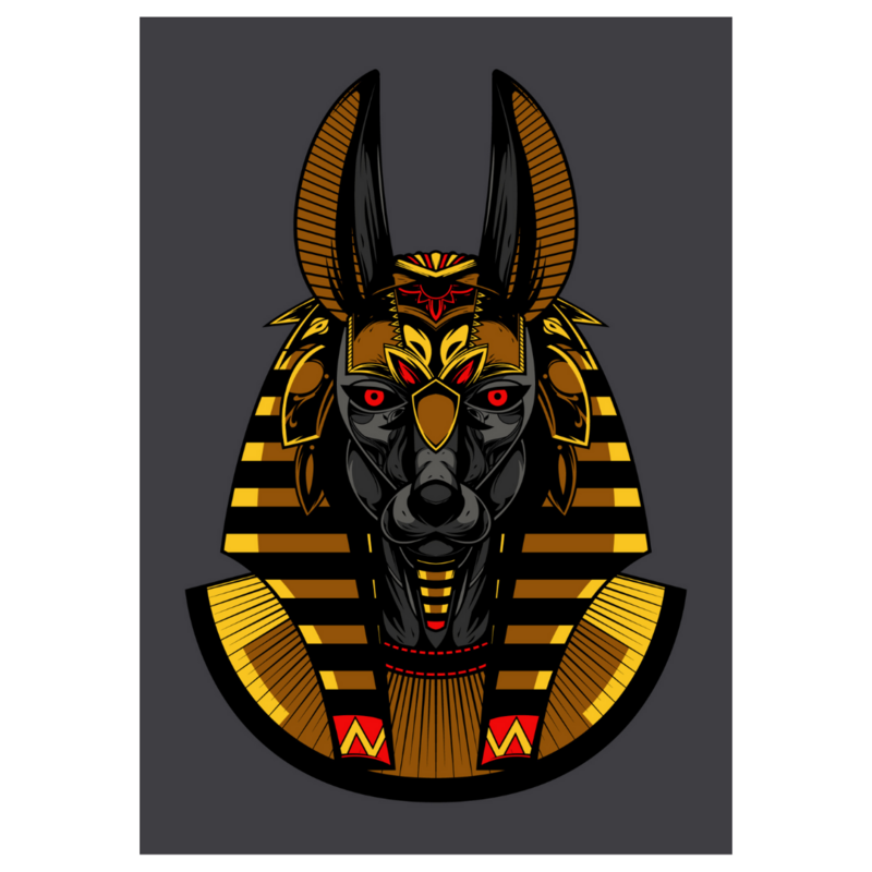 Poster plastifié - Anubis yeux rouges