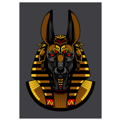 Poster plastifié - Anubis yeux rouges
