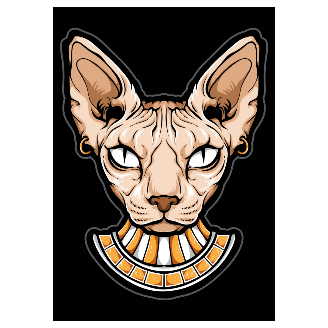Poster plastifié - Bastet tête simple