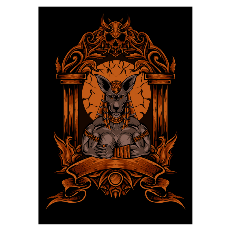 Poster plastifié - Anubis porte des enfers