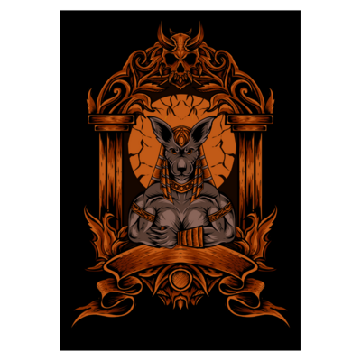 Poster plastifié - Anubis porte des enfers