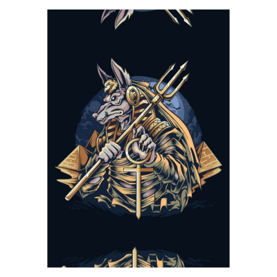 Poster plastifié - Anubis trident