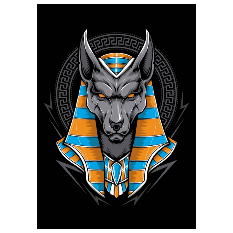 Poster plastifié - Anubis cercle grec