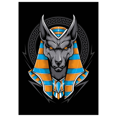 Poster plastifié - Anubis cercle grec