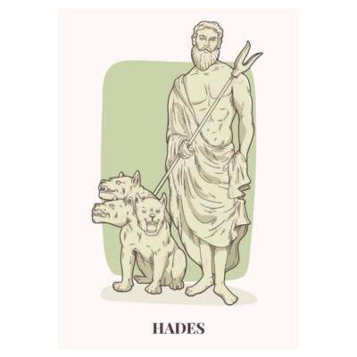 Poster plastifié - Hadès roi des Enfers