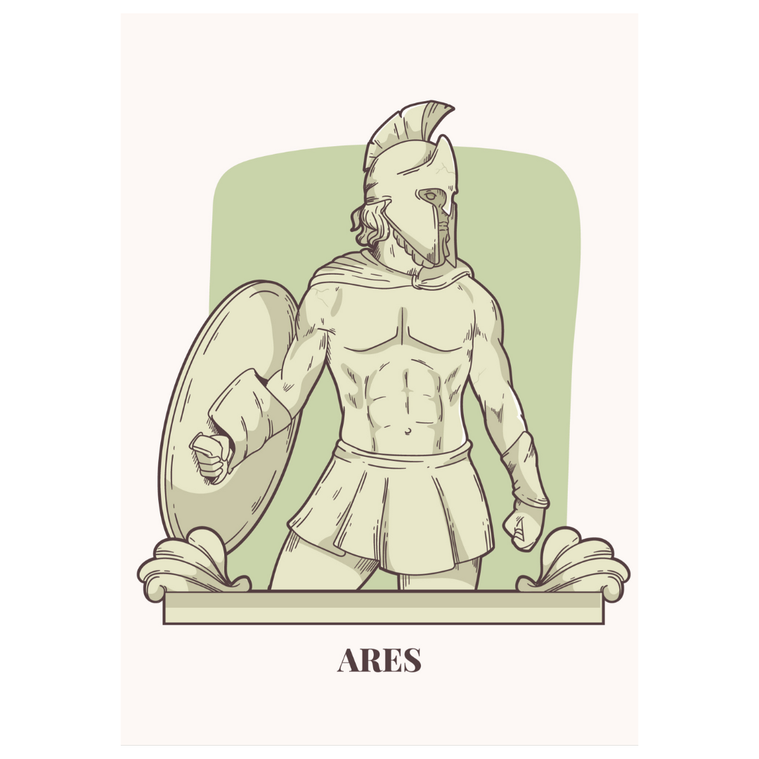 Poster plastifié - Arès dieu de la Guerre