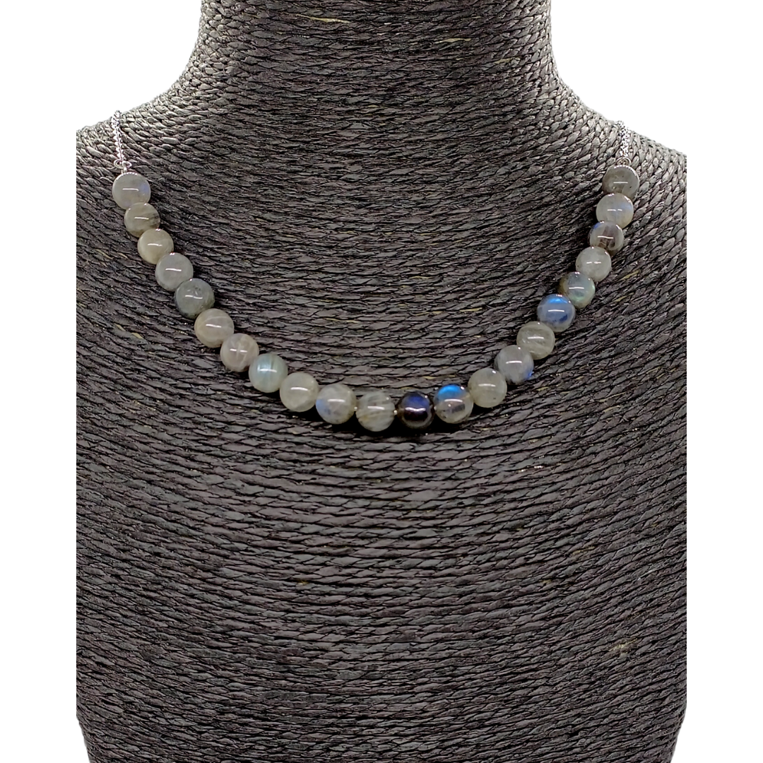 Collier - Labradorites - 8 mm