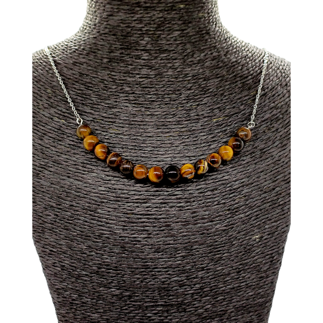 Collier - Oeil-de-tigre - 8 mm