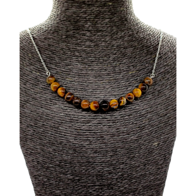 Collier - Oeil-de-tigre - 8 mm