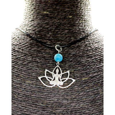 Collier - Lotus - Apatite 8 mm mat