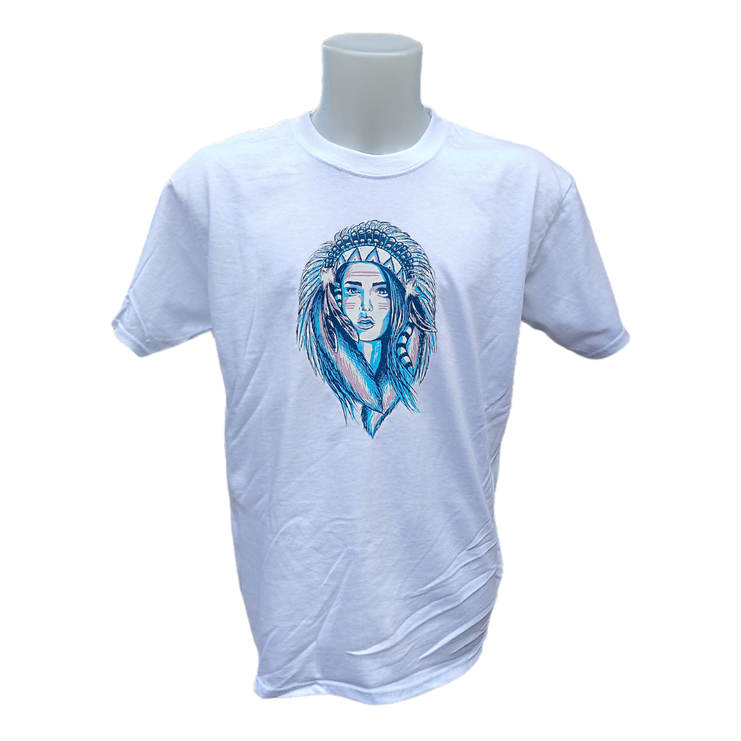 T-shirt unisexe - Indienne bleue