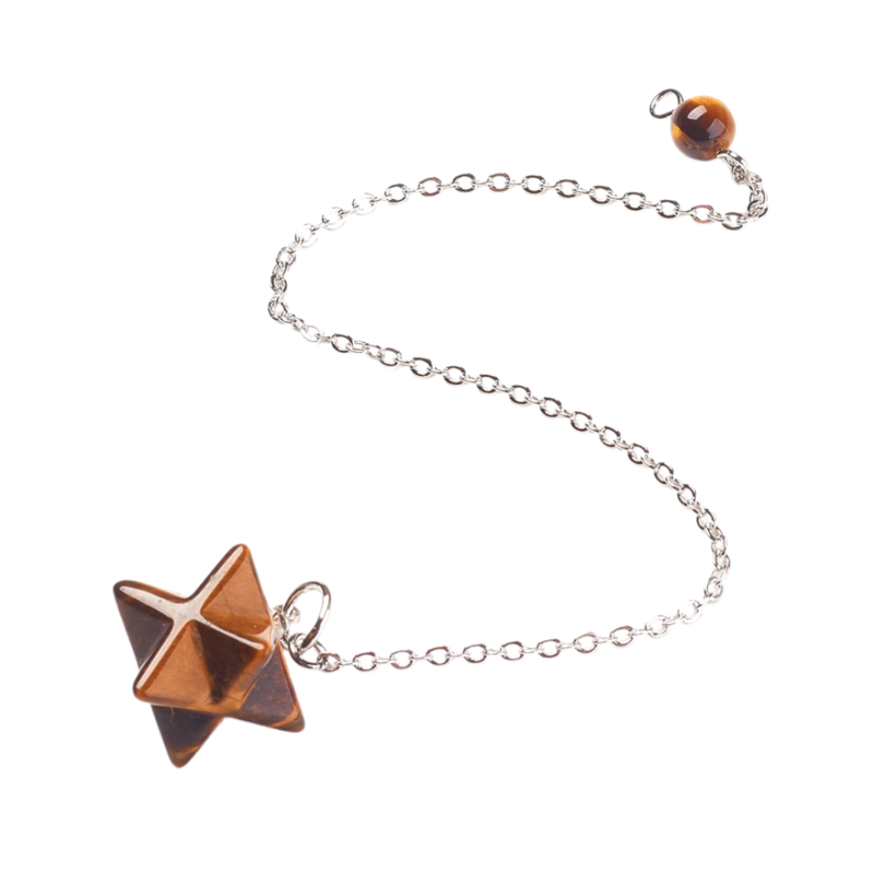 Mini Pendule Merkabah - Oeil de Tigre