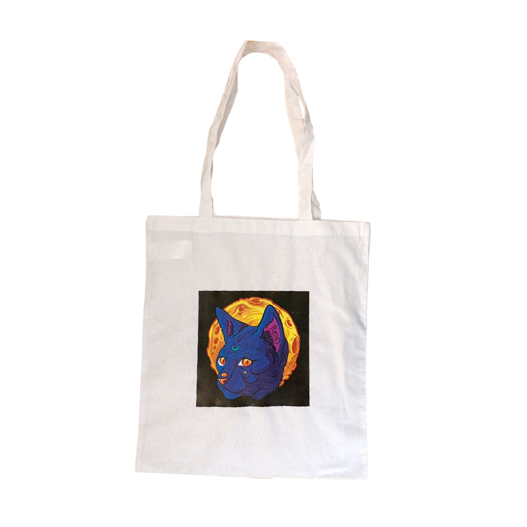 Sac - Chat sur fond de lune