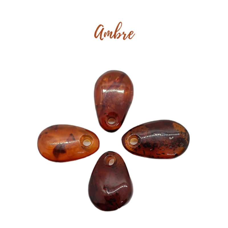 Ambre foncé pendentif qualité AA