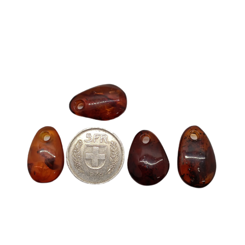 Ambre foncé pendentif qualité AA