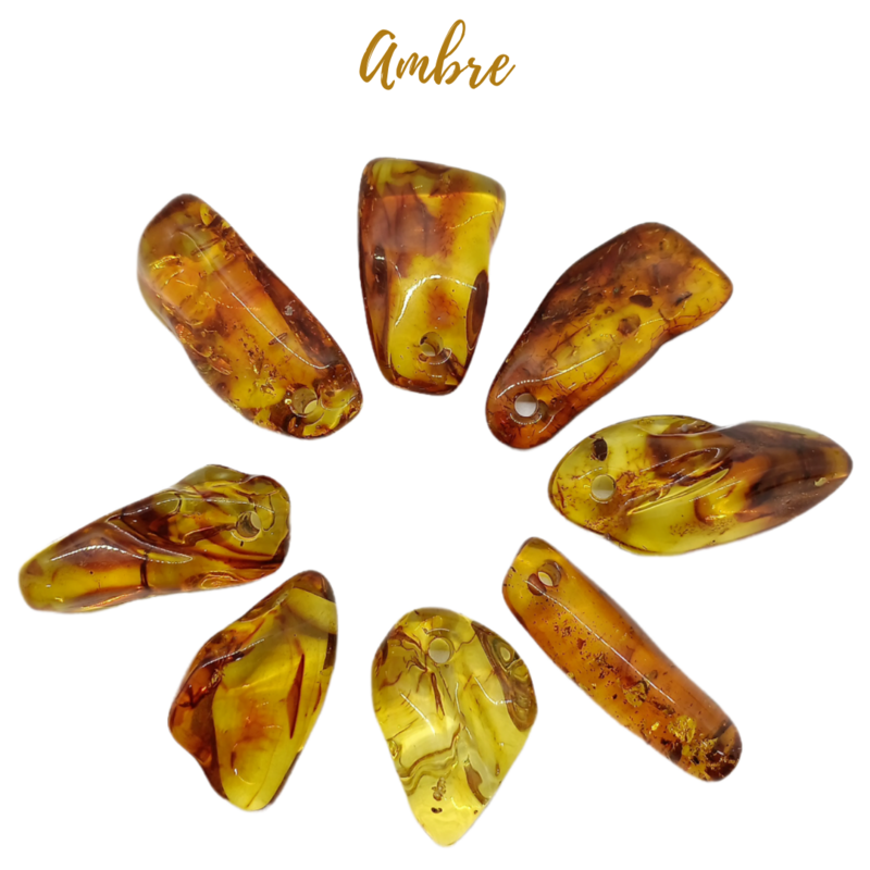 Ambre pendentif qualité AA