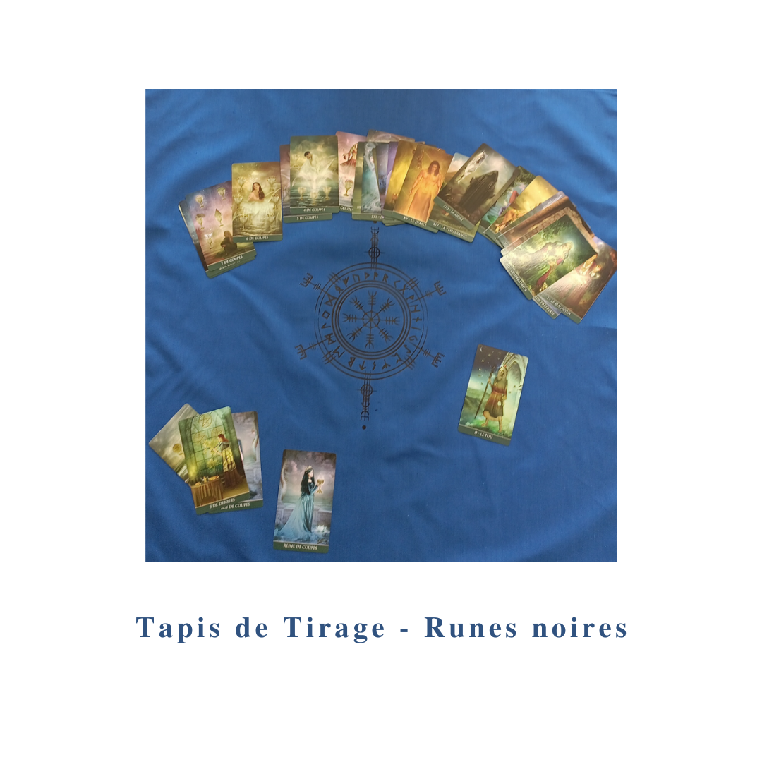 Tapis de Tirage - Runes - noir