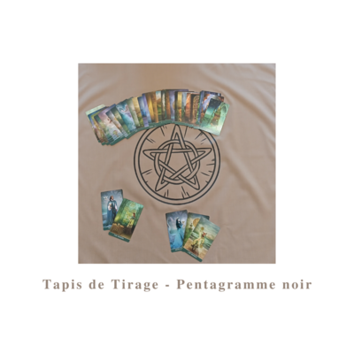 Tapis de Tirage - Pentagramme - noir
