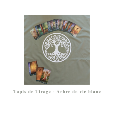 Tapis de Tirage - Arbre de vie - blanc