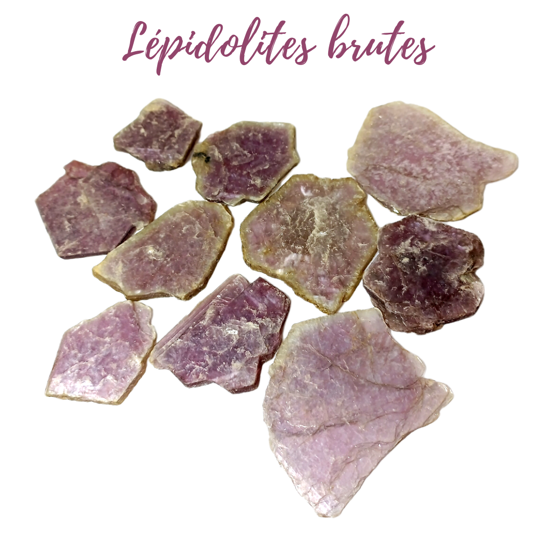 Lépidolite en tranche jusqu&#39;à 15 gr