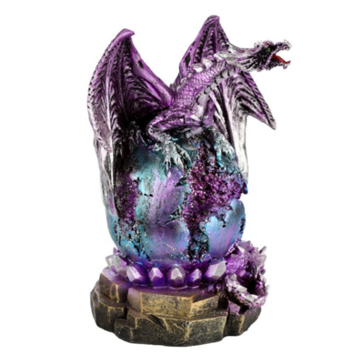Statuette Dragon oeuf - violet
