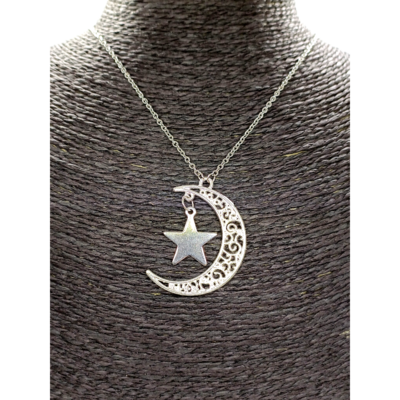 Collier - Croissant de lune et étoile