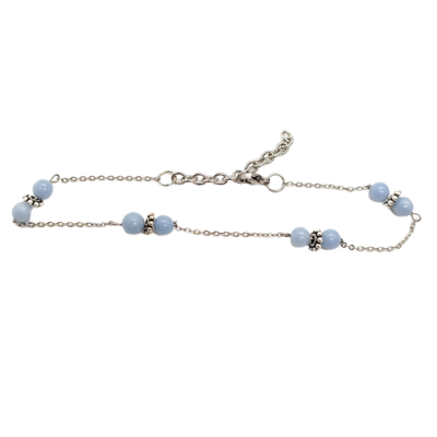 Bracelet de cheville - Perles d'Angélite
