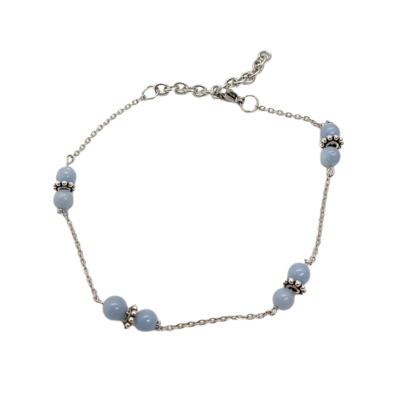 Bracelet de cheville - Perles d'Angélite