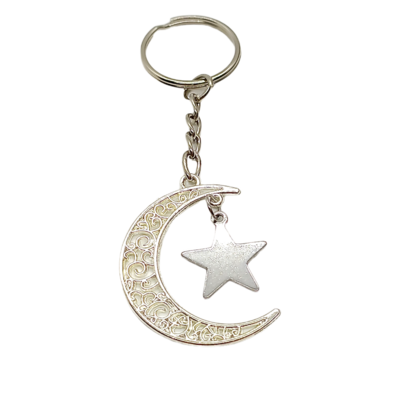 Porte-clés - Croissant de lune et étoile