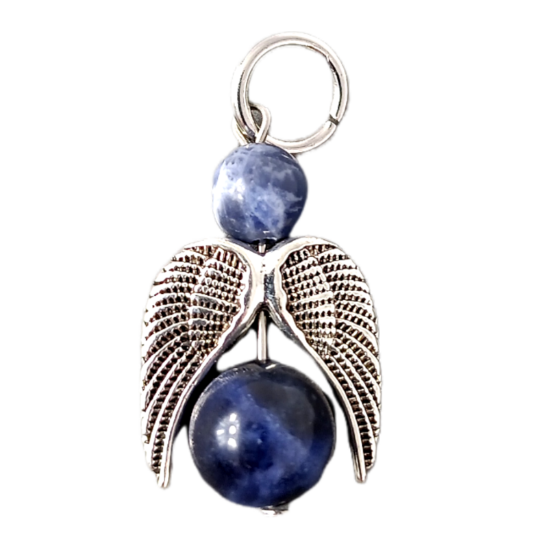 Médaille pour animal - Ange ailé Sodalite