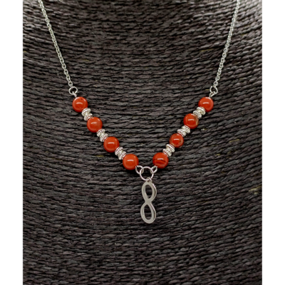 Collier - Lemniscate et Jaspe rouge