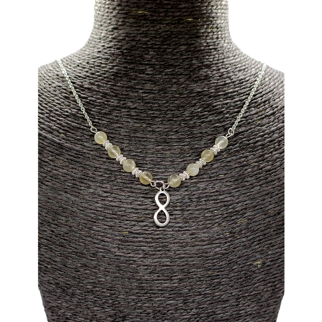 Collier - Lemniscate et Pierre de lune