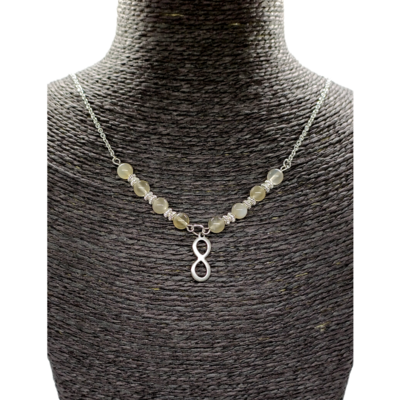 Collier - Lemniscate et Pierre de lune