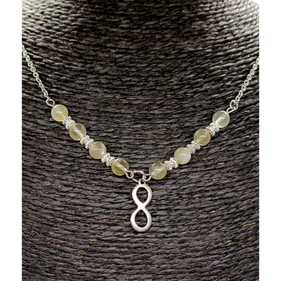 Collier - Lemniscate et Pierre de lune