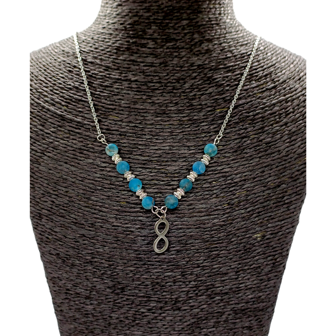 Collier - Lemniscate et Apatite mate