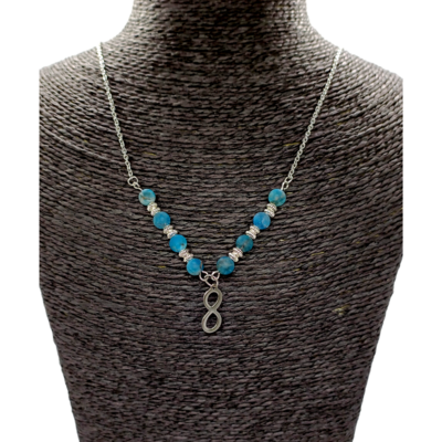 Collier - Lemniscate et Apatite mate